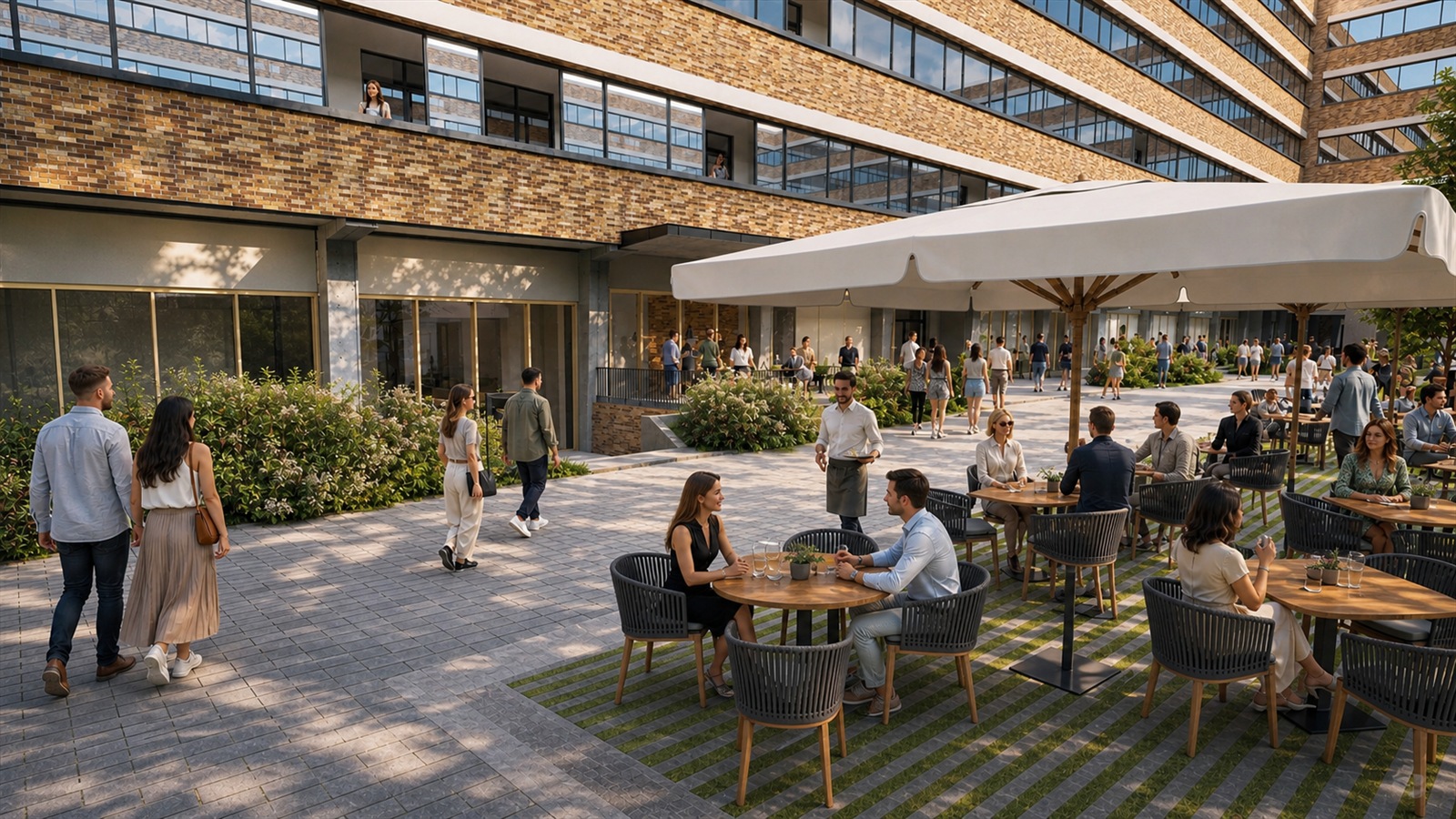 Begegnung im Quartier · KI-generierte Simulation